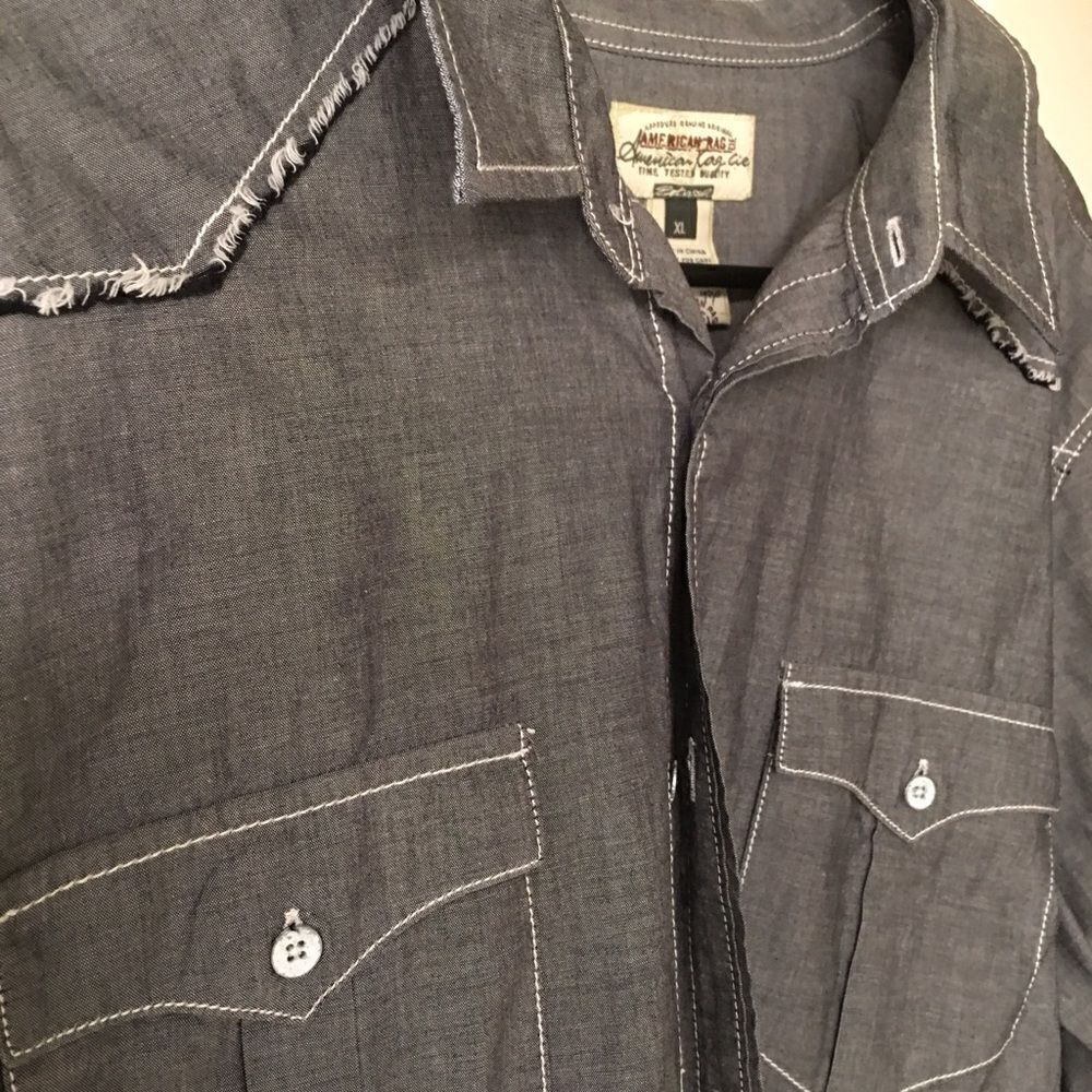 AMERICAN RAG Button Down Men's Shirt - Picture 3 of 16